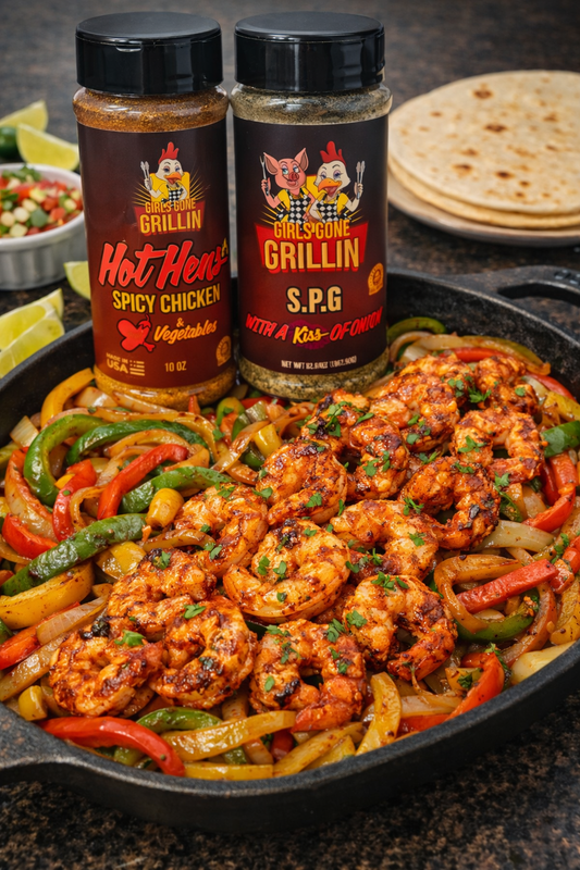 Chipotle Shrimp Fajitas — Girls Gone Grillin’ Style