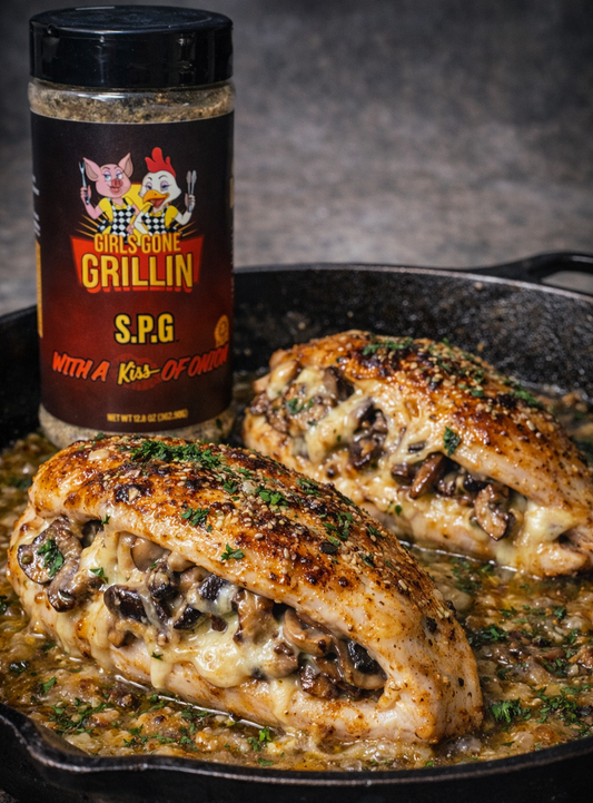 Stuffed Chicken Breast with Gruyere, Mushrooms & Garlic