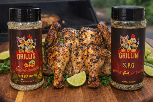 Spatchcock Lime Pepper Chicken (Girls Gone Grillin’ Style)