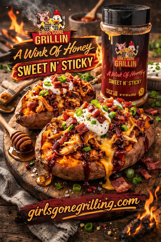 Stuffed Sweet Potatoes (Girls Gone Grillin’ Style)