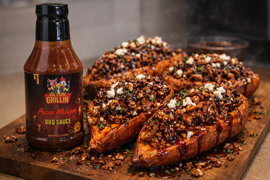 Pecan Whisper Sweet Potato Boats - Girls Gone Grillin’ Style