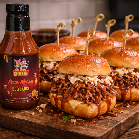 Pecan Whisper Pulled Pork Sliders Girls Gone Grillin’ Style