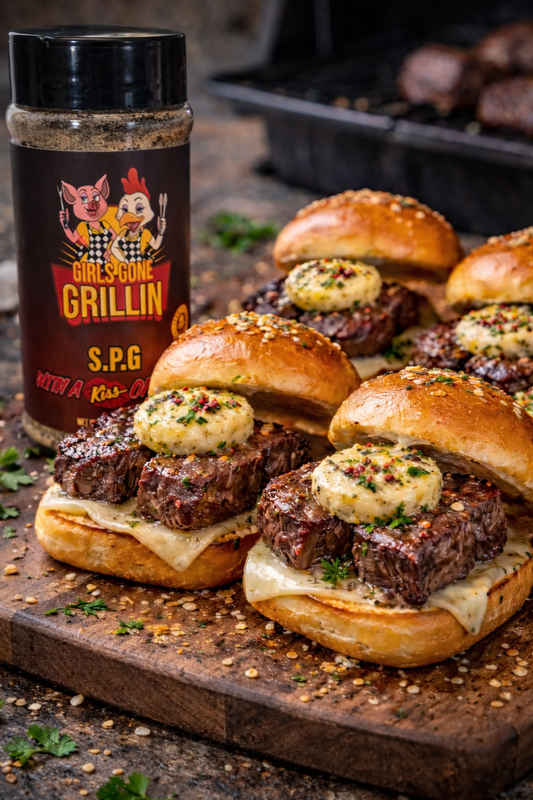 Cowboy Butter Steak Sliders-Girls Gone Grillin' Style
