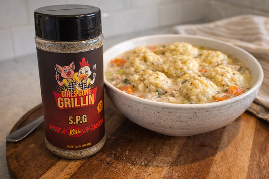 Easy Chicken & Dumplings- Girls Gone Grillin Style