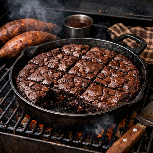 Smoked Sweet Potato Brownies