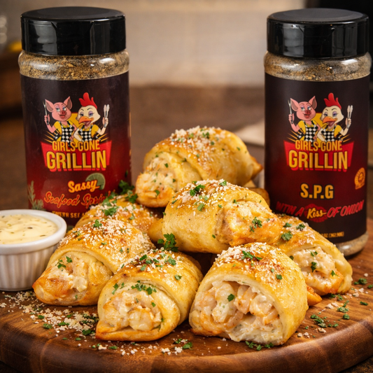 Creamy Garlic Parmesan Shrimp Roll-Ups