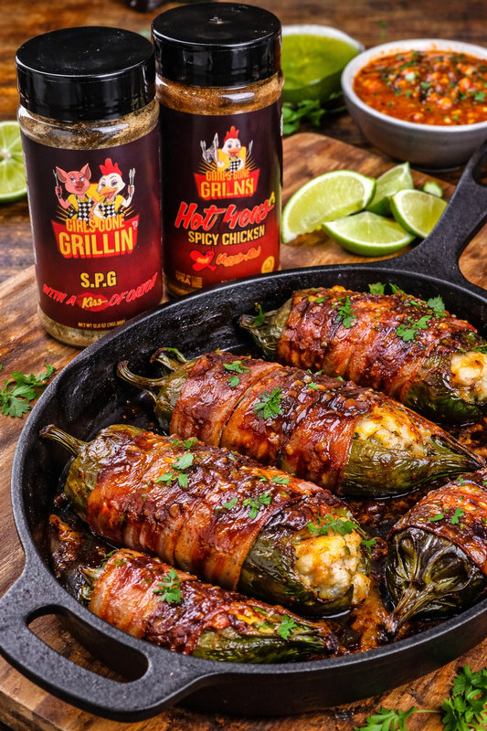 Cajun Shrimp Stuffed Jalapeños-Girls Gone Grillin' Style