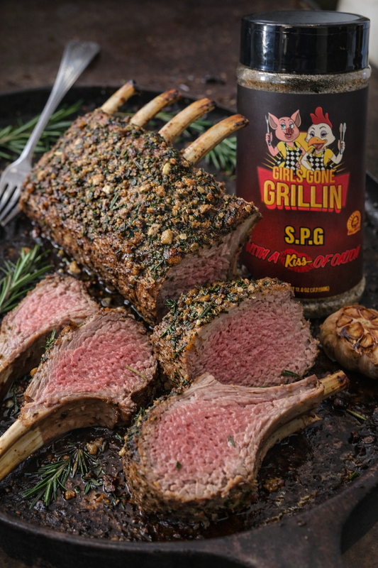 Roasted Rack of Lamb with Rosemary Garlic Paste