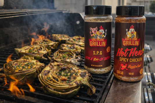 Smoked Artichokes with Garlic Lemon Butter (Girls Gone Grillin’ Style)