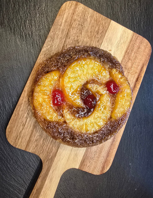 Pineapple Upside-Down Cake (Half Recipe – Small Springform Pan)