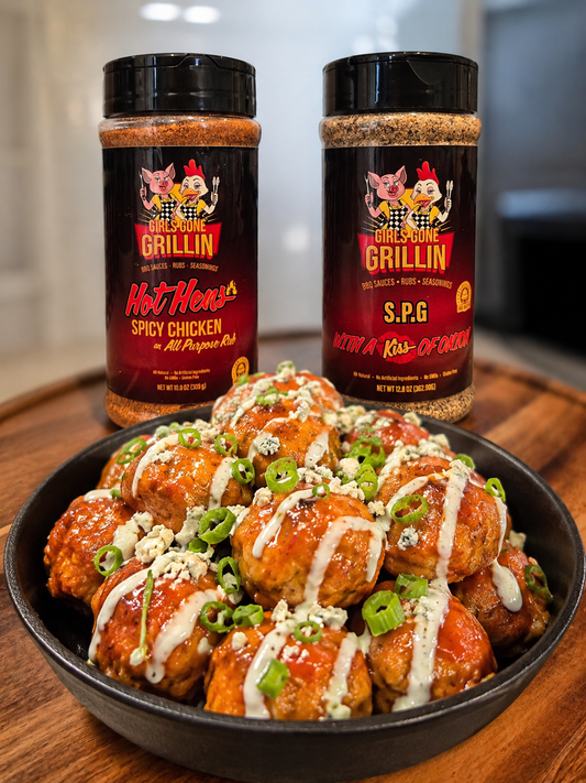 Buffalo Chicken Meatballs Girls Gone Grillin' Style