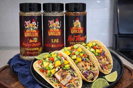 Fish Tacos with Chili-Lime Slaw, Avocado