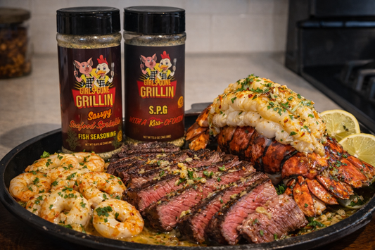 Surf & Turf Valentine’s Dinner Girls Gone Grillin' Style