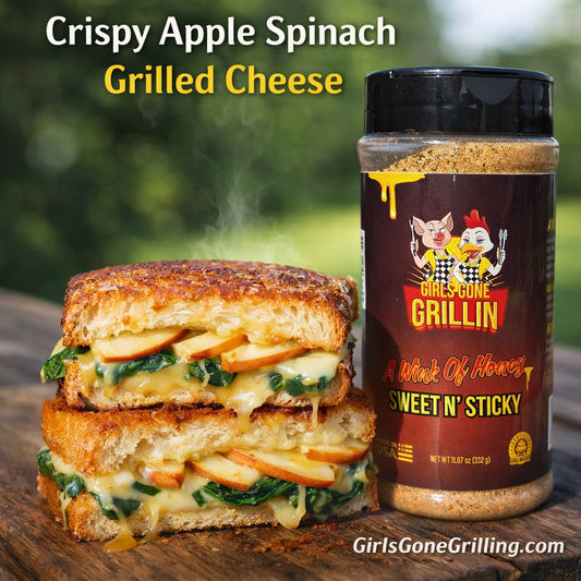 Grilled Cheese with Crispy Apples & Spinach