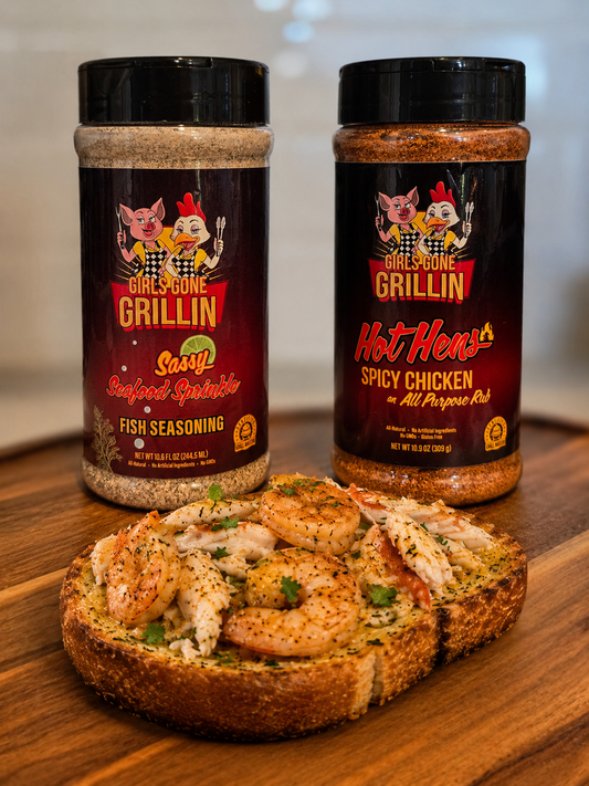Shrimp and Crab Garlic Toast Girls Gone Grillin' Style