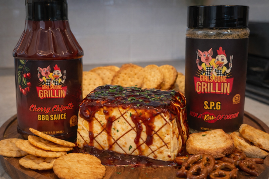 Smoked Cream Cheese with Cherry Chipotle BBQ Sauce Dip