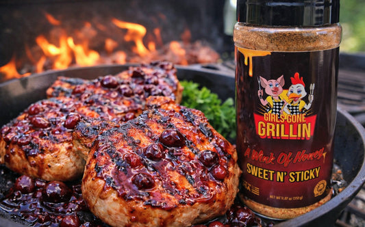 Cherry Glazed Pork Chops Girls Gone Grillin’ Style