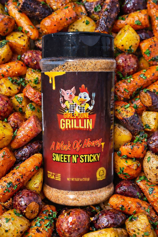 Roasted Root Vegetables, Girls Gone Grillin’ Style – Sweet & Sticky