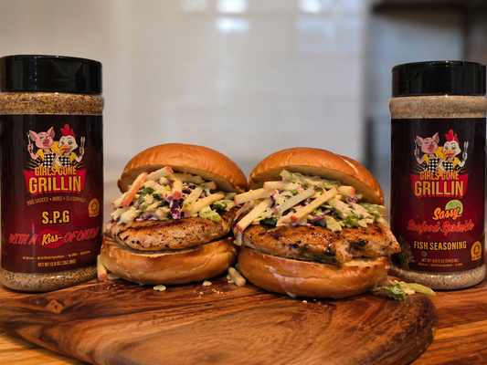 Grilled Chicken Sandwich with Apple Slaw Girls Gone Grillin' Style