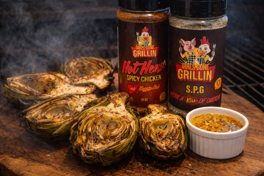 Smoked Artichokes with Seasoned Butter-Girls Gone Grillin’ Style