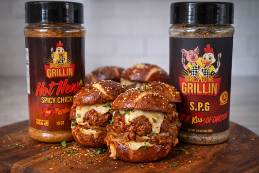 Meatball Sliders on Pretzel Buns Girls Gone Grillin’ Style