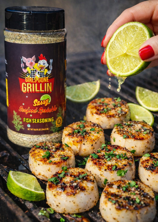 Lime Pepper Seared or Grilled Scallops – Girls Gone Grillin’ Style