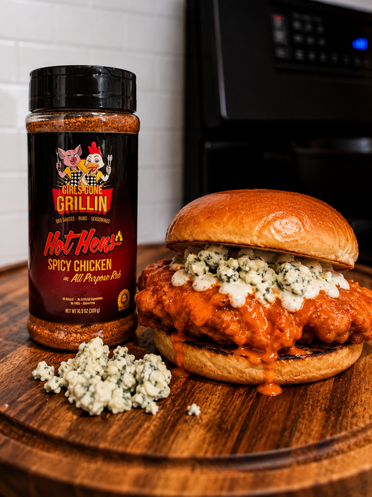 Grilled Buffalo Chicken Sandwich with Blue Cheese girls Gone Grillin' Style
