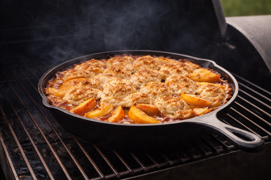Smoked Peach Cobbler — Girls Gone Grillin’ style