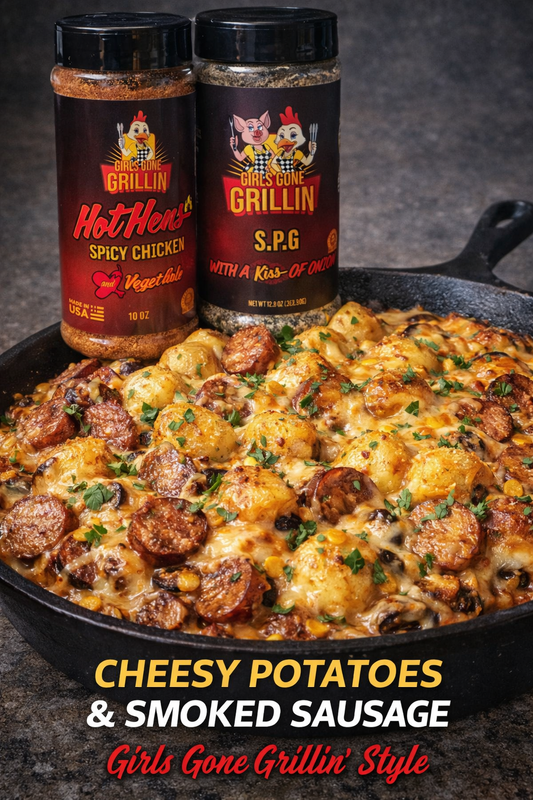 Cheesy Potatoes & Smoked Sausage