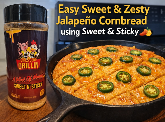 Easy Sweet & Zesty Jalapeño Cornbread Girls Gone Grillin' Style