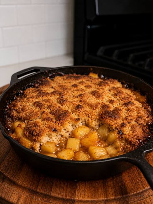Smoked Pineapple Dump Cake in Cast Iron Girls Gone Grillin' Style