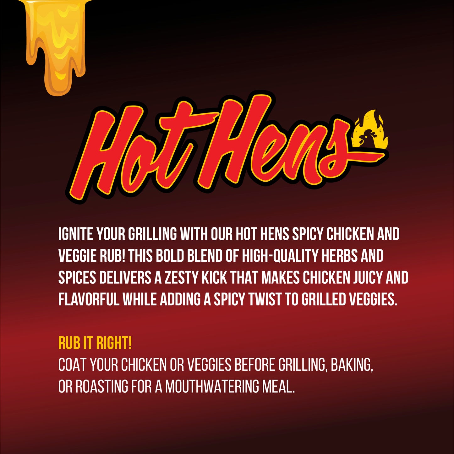 Hot Hens Spicy Chicken and Veggie Rub!